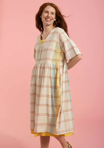 “Fields” woven cotton dress - ecru