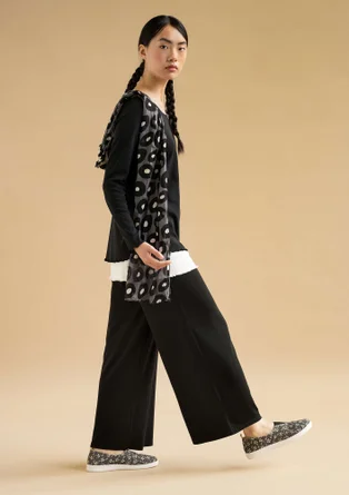 “Ada” jersey pants in lyocell/spandex - black