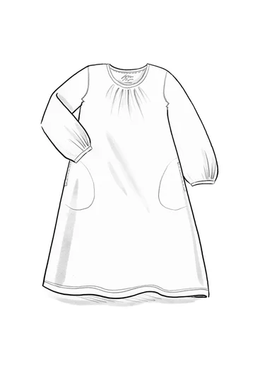 “Eleonora” jersey dress in organic cotton/spandex - rooibos