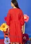 Robe tissée « Margit » en lin/modal (rouge perroquet XL)