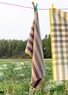 “Wire” kitchen towel in organic cotton (mauve One Size)