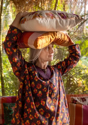 “Amandine” cushion cover in organic cotton - natural