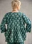 “Clay” organic cotton wrap blouse (indigo green L)