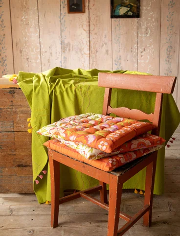 “Stitches” tablecloth in organic cotton - kiwi