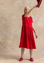 “Himla” organic cotton jersey dress - amaryllis