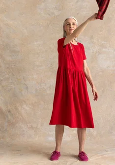 “Himla” organic cotton jersey dress - amaryllis