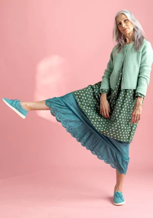 Woven organic cotton underskirt - teal