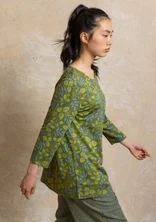Top ”Ophelia” en jersey de coton biologique/modal - romarin/motif