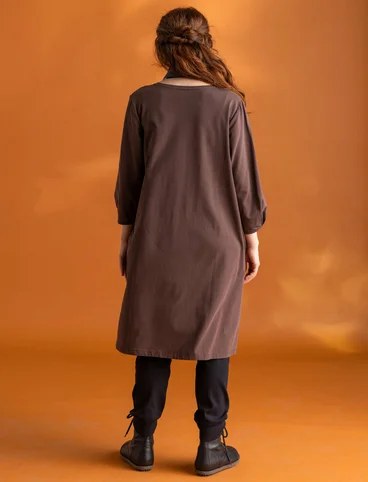 “Ylva” organic cotton/elastane jersey dress - French roast