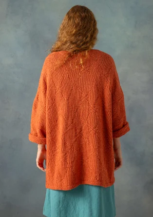 “Thessaloniki” cardigan made of a recycled wool blend - apricot/melange