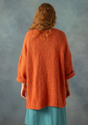 Strickjacke „Thessaloniki“ aus Recycling-Wollgemisch - aprikose-melange