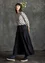 Woven cotton/silk skirt (black L)