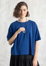 T-shirt van biologisch katoen - indigoblauw
