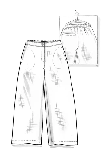 Woven organic cotton trousers - camel