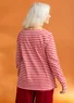 Essential striped top in organic cotton (feather/wild strawberry XS)