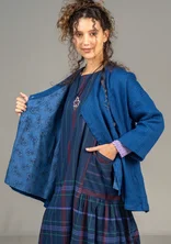 Woven “Bodil” jacket in linen - indigo blue