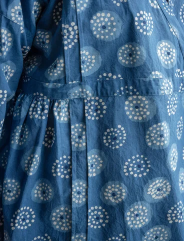 Blouse croisée "Clay" en coton biologique - indigo