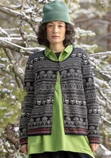 “Canwood” organic/recycled cotton cardigan - black