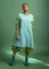 Vevd ermeløs kjole i økologisk bomull (akvamarin S)