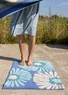 Tapis de salle de bain "Poppies" en coton biologique (bleu océan Taille unique)