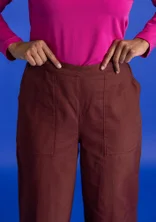 Pantalon tissé en twill de coton biologique - rouge betterave