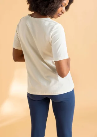 “Eleonora” jersey leggings in organic cotton/spandex - blue mussel