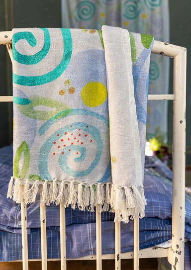 “Cumulus” throw in organic cotton