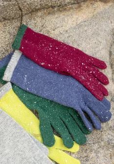 Wool gloves - indigo
