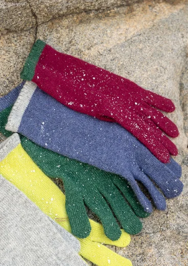 Wool gloves - indigo