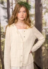 Pointelle-knit cardigan  - feather