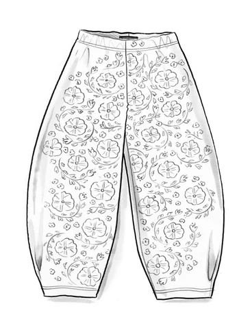 Velours broek "Emily" van biologisch katoen/gerecycled polyester - agaatrood
