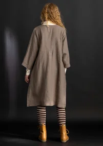 “Asta” woven linen dress - light potato