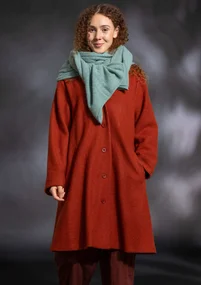 Manteau en laine mélangée - rouille