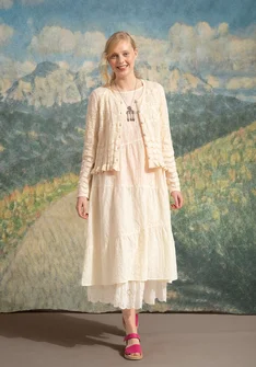 “Raya” knit cardigan in organic cotton - undyed