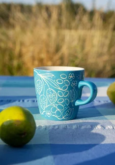 “Botanic��” ceramic mug - meadow stream