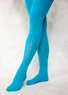 Solid-colour tights made from recycled polyamide (lagoon blue S/M)