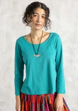 Jersey top in organic cotton - oriental green