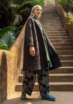 “Galapagos” organic cotton jersey jacket - black