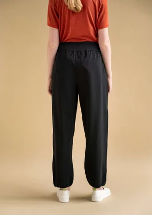 Jersey pants in organic cotton/spandex - black