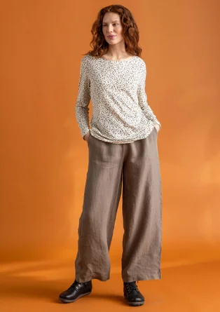 “Asta” woven pants in linen - light potato