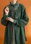 “Asta” woven linen smock blouse (dark green S)