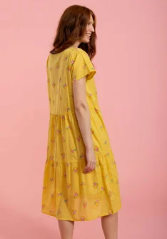 Kleid „Floria“ aus Bio-Baumwollgewebe - goldregen