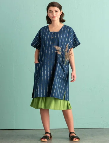 Webkleid „Ikat“ aus Baumwolle - indigo
