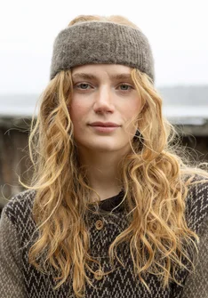 Alpaca blend headband - light potato/melange