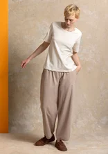 “Theia” jersey top in organic cotton/spandex - feather