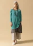 Knit tunic in linen/recycled linen (aqua green S)