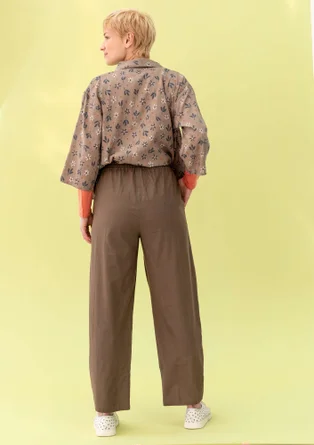 “Daisy” woven organic cotton trousers - potato