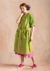 Dress in woven linen/modal - kiwi