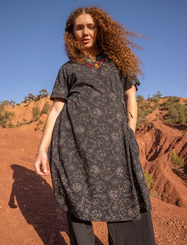 “Carmen” jersey dress in organic cotton/modal - black