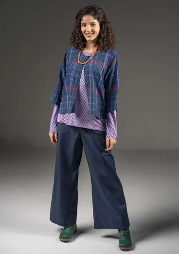 Woven organic cotton trousers - ink blue